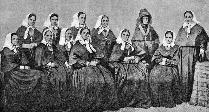 Сестры Крестовоздвиженской общины попечения о раненых в Севастополе  в 1855 году